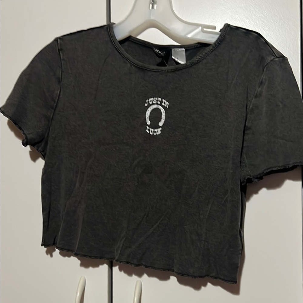 Women's Black Crop Top